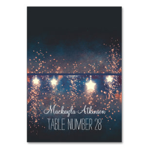 Numeração De Mesa a escolta do casamento carda estrelas da lua
