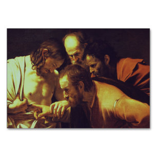 Numeração De Mesa A Incredulidade de São Tomé por Caravaggio