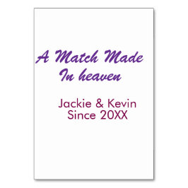 Numeração De Mesa A match made in heaven purple mauve since year nam