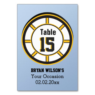 Numeração De Mesa A mesa personalizada numera o tema do hóquei em