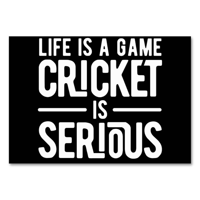 Numeração De Mesa a vida é um grilo de jogo sério (Frente)