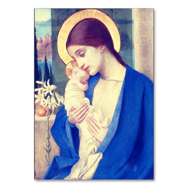Numeração De Mesa A Virgem Maria e o Menino Jesus Graça Renascentist (Frente)