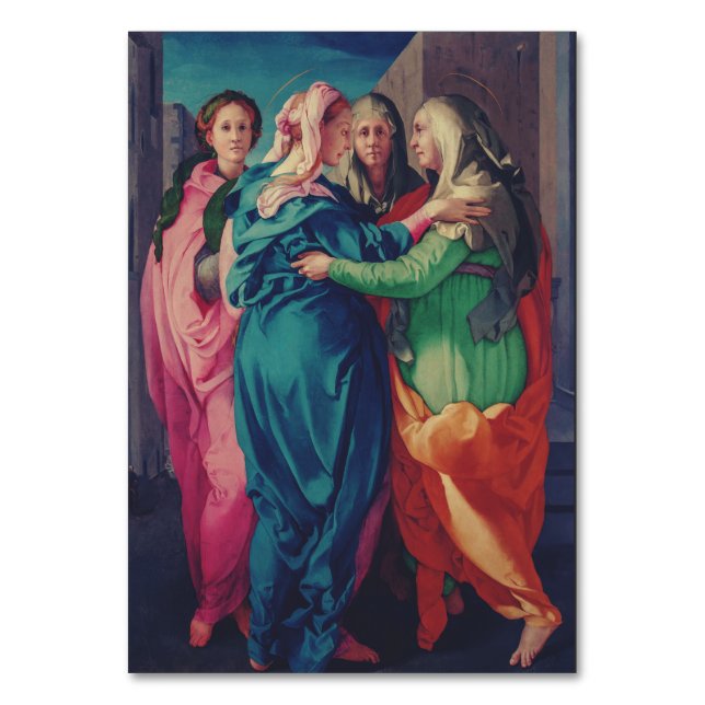 Numeração De Mesa A Visitação por Pontormo Arte Fina Maneirista (Frente)