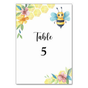 Numeração De Mesa Abelha de mel