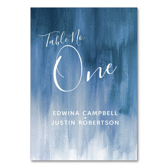 Numeração De Mesa Abstrato cinza de arte moderna número um (Verso)