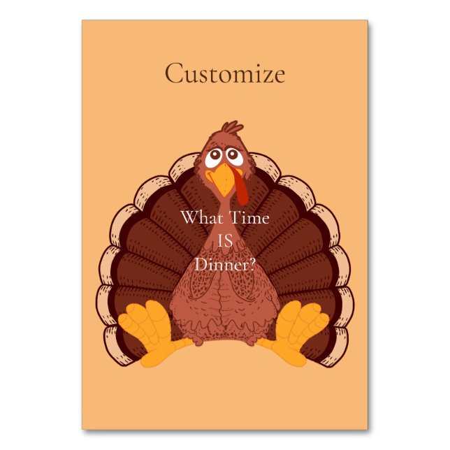 Numeração De Mesa Ação de Graças Turquia Thunder_Cove (Frente)