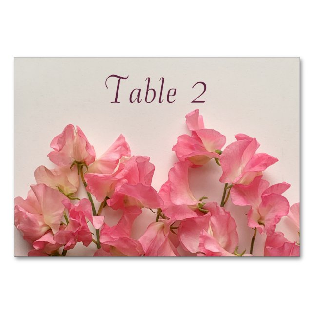 Numeração De Mesa Acordo de ervilha doce (Frente)