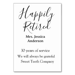 Numeração De Mesa Adição de aposentadoria feliz anos de serviço apos