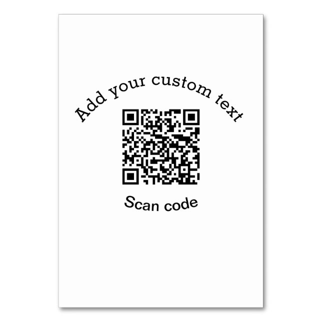 Numeração De Mesa Adicionar a sua atividade de código QR de análise  (Frente)