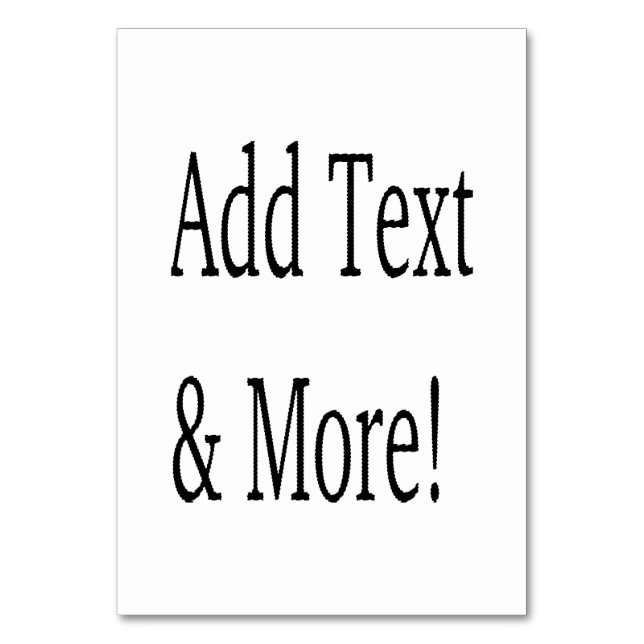 Numeração De Mesa Adicionar texto e mais! Personalizar seu próprio p (Frente)
