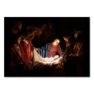 Numeração De Mesa Adoração dos Pastores por Honthorst