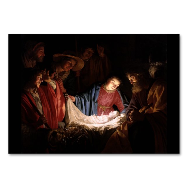 Numeração De Mesa Adoração dos Pastores por Honthorst (Frente)