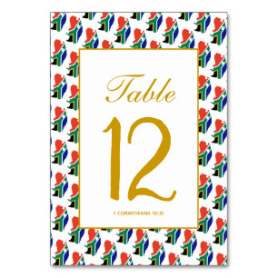 Numeração De Mesa ÁFRICA DO SUL Celebração de Banquete Casamento