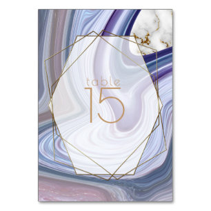 Numeração De Mesa Agate Rosa de Casamento Moderno Marmorizado