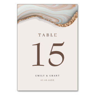 Numeração De Mesa Agate Stone Marble Table Number