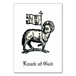 Numeração De Mesa Agnus Dei O Cordeiro Pascal de Deus Arte Refinada 