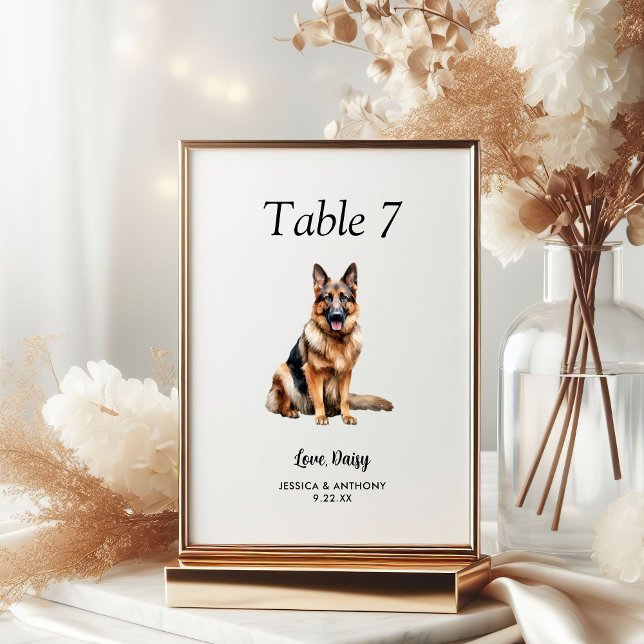 Numeração De Mesa Água-forte Simples de Cachorro para Casamento Mode (Criador carregado)