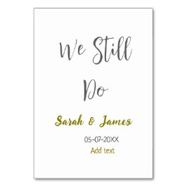 Numeração De Mesa Ainda fazemos o aniversário de casamento, ouro sim