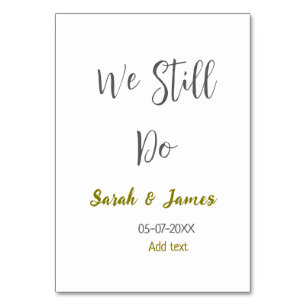 Numeração De Mesa Ainda fazemos o aniversário de casamento, ouro sim