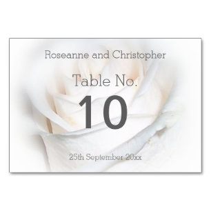 Numeração De Mesa Ajuste floral branco da mesa do casamento