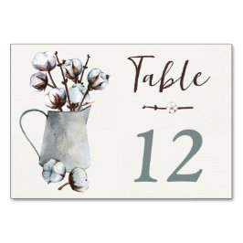 Numeração De Mesa Algodão em Casamento de Tin Pitcher
