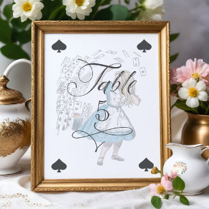 Numeração De Mesa Alice no País das Maravilhas Alice Personagem Joga