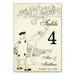 Numeração De Mesa Alice no País das Maravilhas Elegante Casamento 4