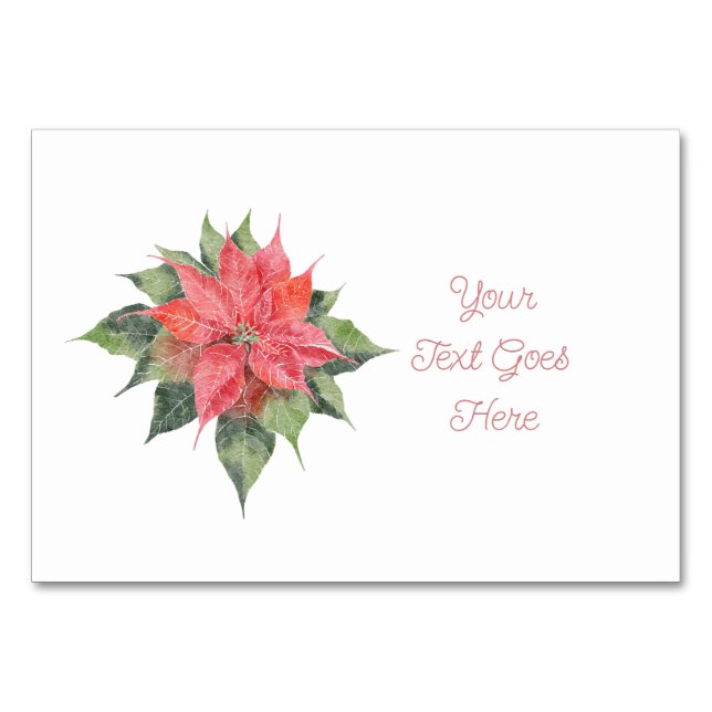 Numeração De Mesa Alocação de assentos Pretty Poinsettia  (Frente)