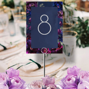 Numeração De Mesa Ametyst Sapphire Marinho Jewel Tone Casamento Fram