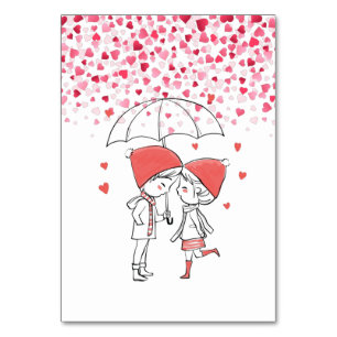 Numeração De Mesa Amor Chuva