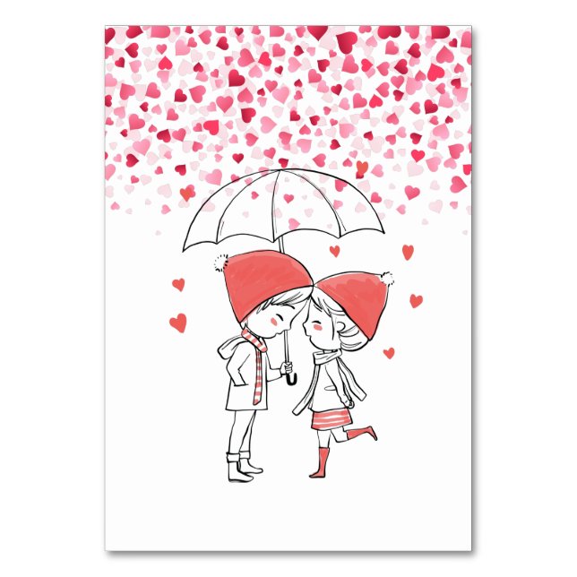 Numeração De Mesa Amor Chuva (Frente)