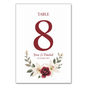 Numeração De Mesa Amor Eterno