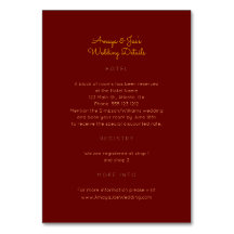 Ancara African Wedding Details 2-Sided Insert Card
