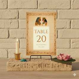 Numeração De Mesa Ancient Hieroglyph King and Queen Egyptian Wedding