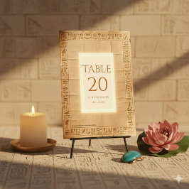 Numeração De Mesa Ancient Papyrus Gold Hieroglyphs Egyptian Wedding