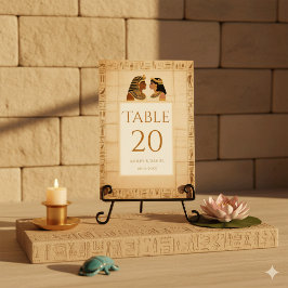 Numeração De Mesa Ancient Papyrus King and Queen Egyptian Wedding