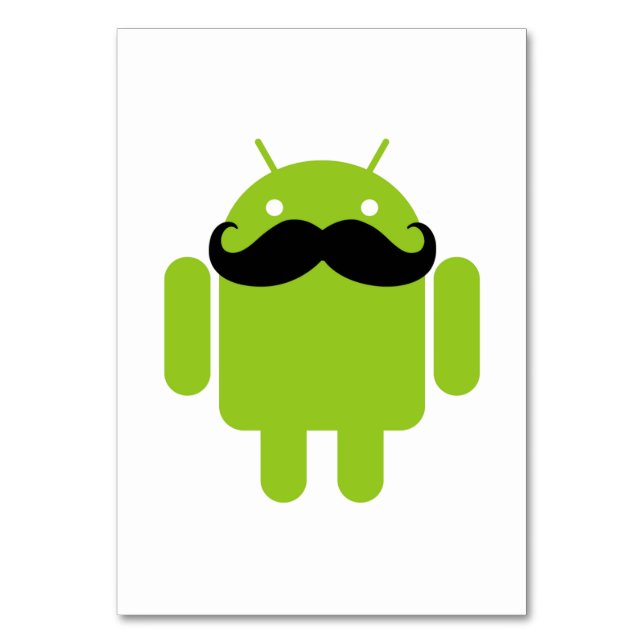 Numeração De Mesa Android Robot Mustache (Frente)