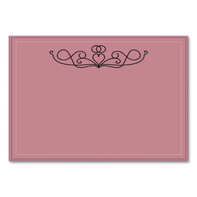 Numeração De Mesa Anéis de Tent Card de Amor (Frente)