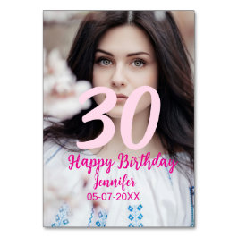 Numeração De Mesa aniversário de 30 anos adiciona nome data ano ano 