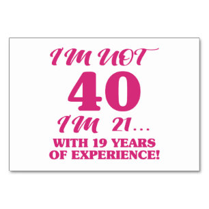 Numeração De Mesa Aniversário de 40 anos engraçado
