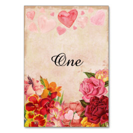 Numeração De Mesa Aniversário do Coração das Flores Vitorianas Steam