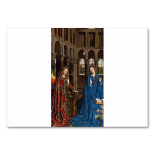 Numeração De Mesa Anunciação de Van Eyck Luz Premium da Catedral