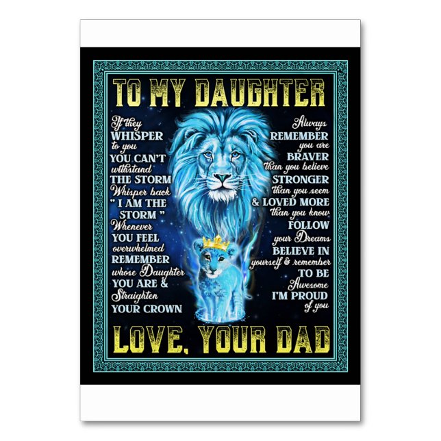 Numeração De Mesa Ao Meu Presente De Leão Filha, Presente Do Pai De  (Frente)