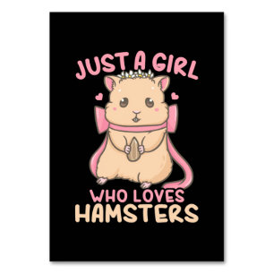 Numeração De Mesa Apenas Uma Menina Que Ama Hamsters
