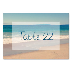 Numeração De Mesa Aqua Beach Wedding