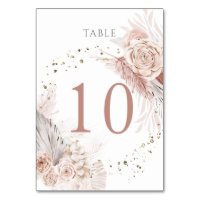 aquarela flores boho Tabela Número 10