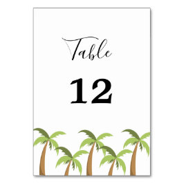 Numeração De Mesa Aquarela Moderna Praia de Verão