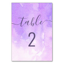 Aquarela roxo casamento. Lilás script simples