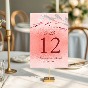 Numeração De Mesa Aquarela Suculenta Floral Botânica Bat Mitzvah