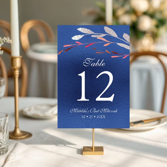Numeração De Mesa Aquarela Suculenta Floral Botânica Bat Mitzvah (Criador carregado)